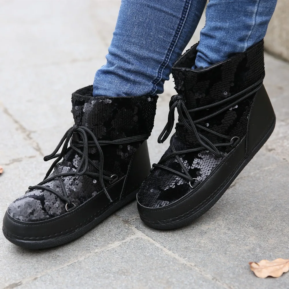 2017 Модные сапожки Брендовая женская утепленная зимние ботинки на платформе