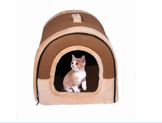

Pet Cat Igloo Bed Small Dog Soft Bed Met House Waterproof Covered 1PC (S,M,L)