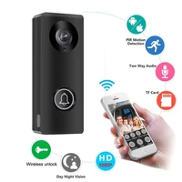 1080p wireless wifi video doorbell door phone intercom camera pir motion detection alarm remote unlock