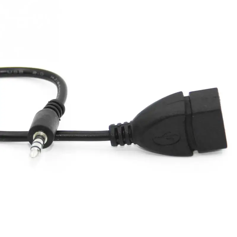 Кабель 3 5 мм штырь-гнездо USB тип 2.0 Автомобильный AUX Женский Адаптер конвертера OTG