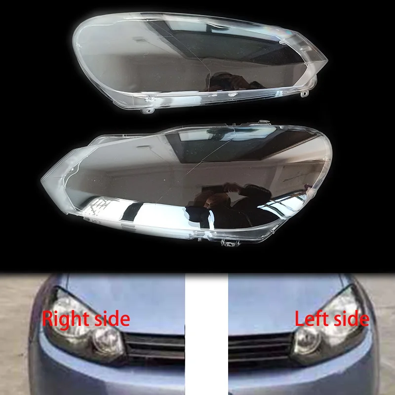 For VW Golf 6 MK6 GTI TDI 2010- 2013 Front Car Headlight Lens Shell Clear Lens Headlamp Cover