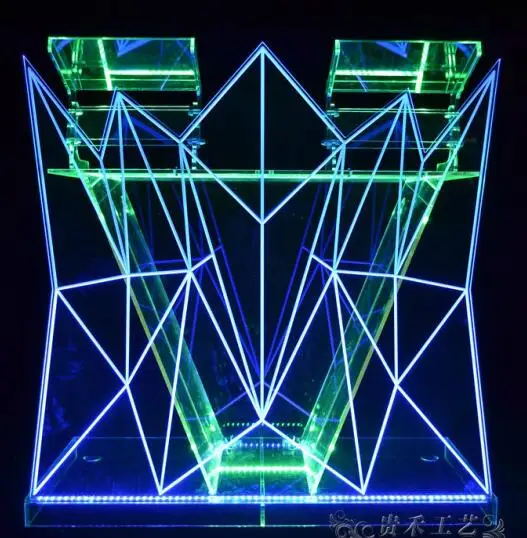 Высокое качество ночной бар акриловый светодиодный RGB свет счетчика конструкций, светодиодный Цвет Изменение свет стол пользовательские будка диджея для продажи