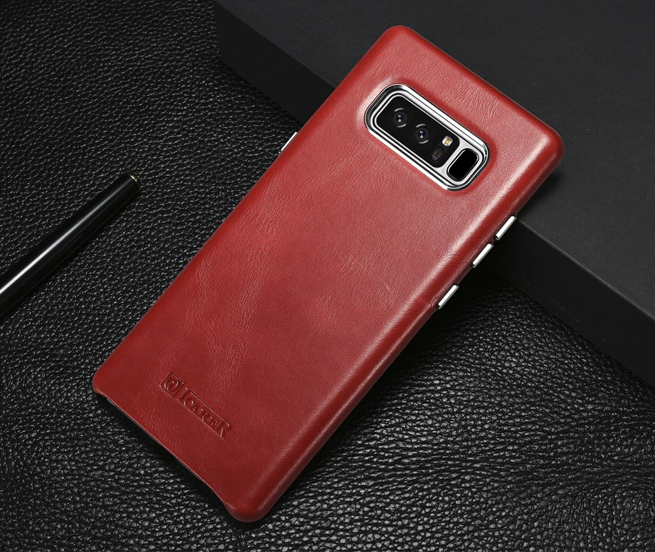 Роскошный ультра тонкий чехол из натуральной кожи для samsung Galaxy Note 8, винтажный жесткий 360, полная защита, задняя крышка для телефона, чехол для телефона s
