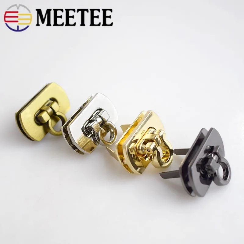 Meetee 25x17mm Handbag Bag Locks Buckle Fashion Twist Turn Lock Snaps For DIY Replacement Bags Purse Clasp Closure KY809 | Дом и сад