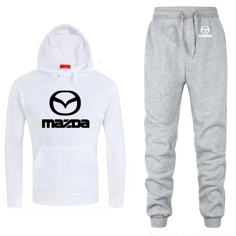 Толстовки мужские для автомобилей Mazda с логотипом, унисекс, толстовка, модная мужская толстовка с капюшоном в стиле хип-хоп harajuku, повседневные флисовые толстовки, штаны, костюм из 2 предметов - Цвет: 803