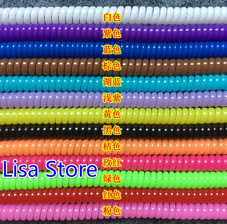 FreeShip 200pcs Plastic spring Protective sleeve Mobile Tablet Spiral Cord Protector for Cell Phone iPhone Charger Earphone | Электроника