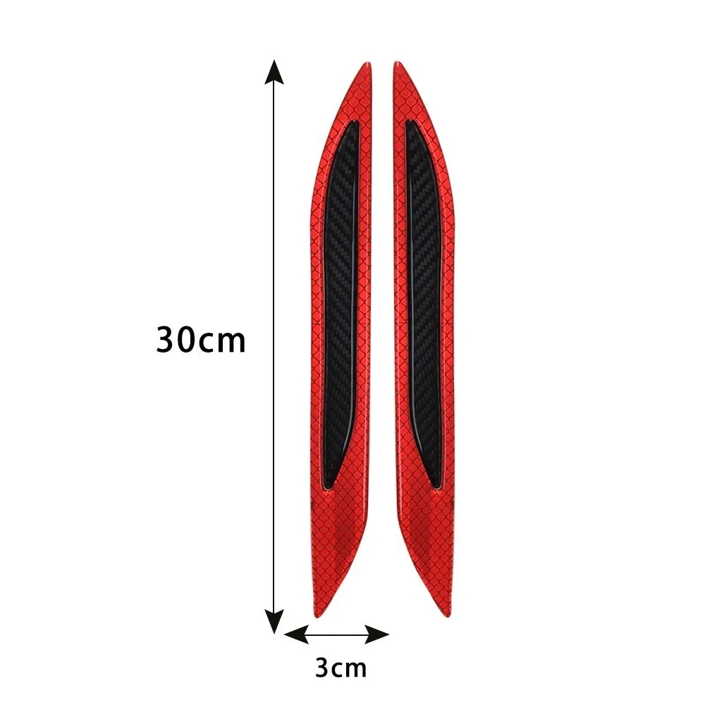 2 шт. 5D светоотражающие полосы из углеродного волокна бампер для двери автомобиля