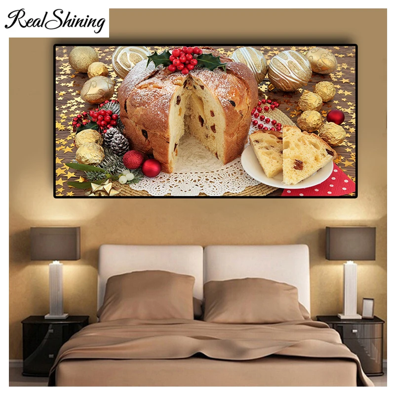

Full diamond painting Large Food Bread square/round mosaic Rhinestones embroidery Dining Room painting kitchen Decor art FS5127