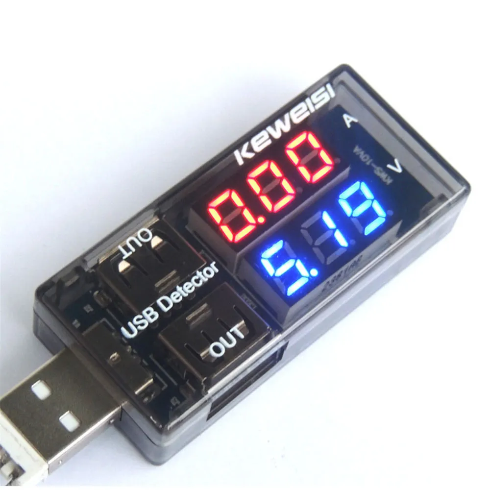 USB Red-Blue Светодиодный вольтметр с двойным usb-портом, амперметр, тестовый детектор, тестовый детектор er для автомобиля, мотоцикла, вольт, усилитель, детектор Doctor Meter Monitor - Цвет: USB Red-Blue