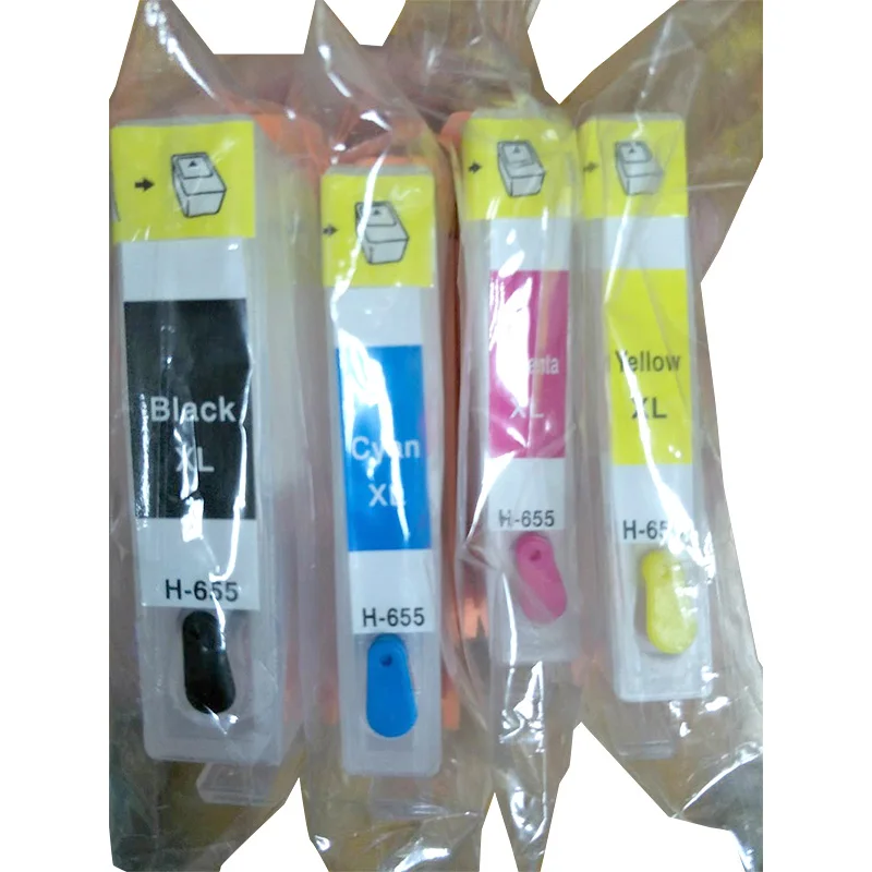 Пустой многоразовый картридж с дуговой стружкой 4PK 655XL для Deskjet Ink benefit 33525 5525 4615 4625