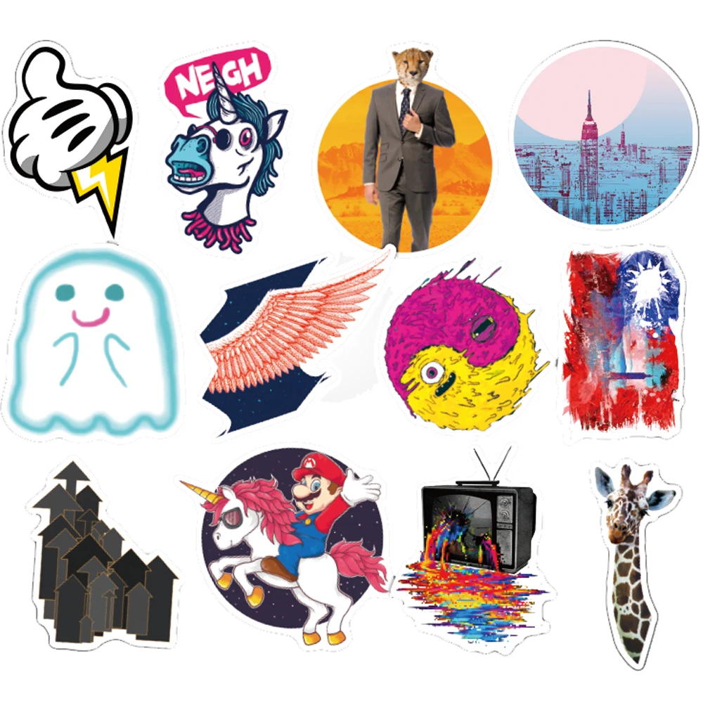 100 шт граффити случайные Наклейки Смешанные аниме крутые наклейки DIY багаж