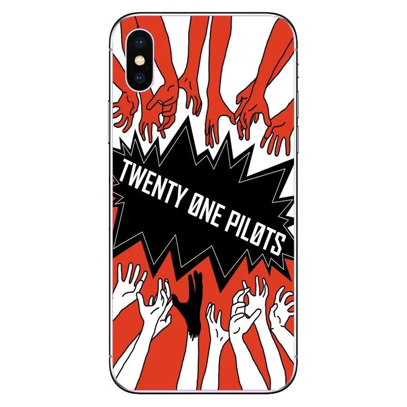 Мягкий чехол для телефона Rock band Twenty One Pilots из ТПУ iPhone8 8Plus 7 7Plus 6s Plus XS XR 5S SE
