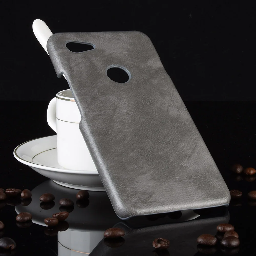 gray Личи шаблон ретро чехол для телефона из искусственной кожи для Google Pixel 3a XL для Google Pixel 3 XL - Цвет: gray