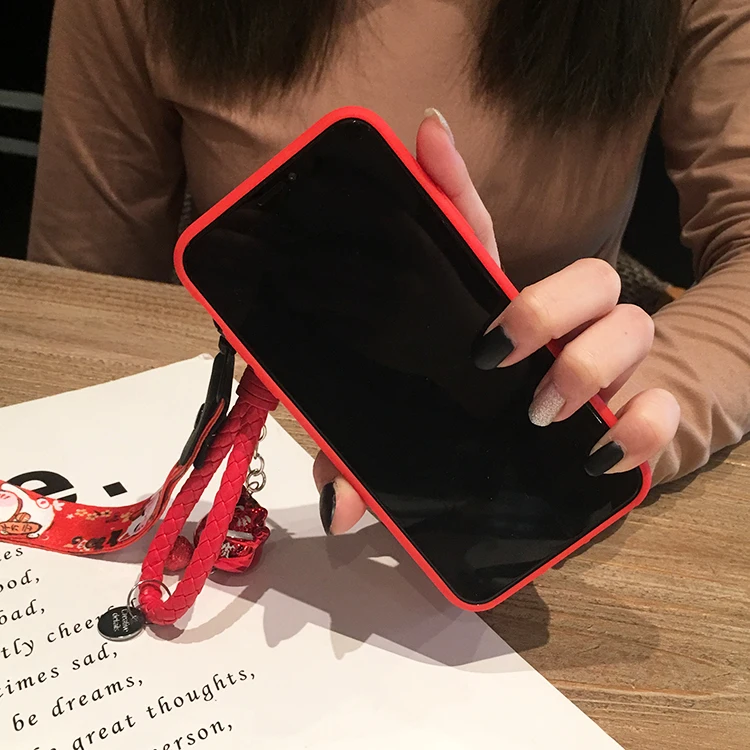 Чехол SAM S10 Lucky Cat, милый чехол на заднюю панель для samsung Galaxy S10 plus/S10 lite Maneki Neko Shell+ ремни