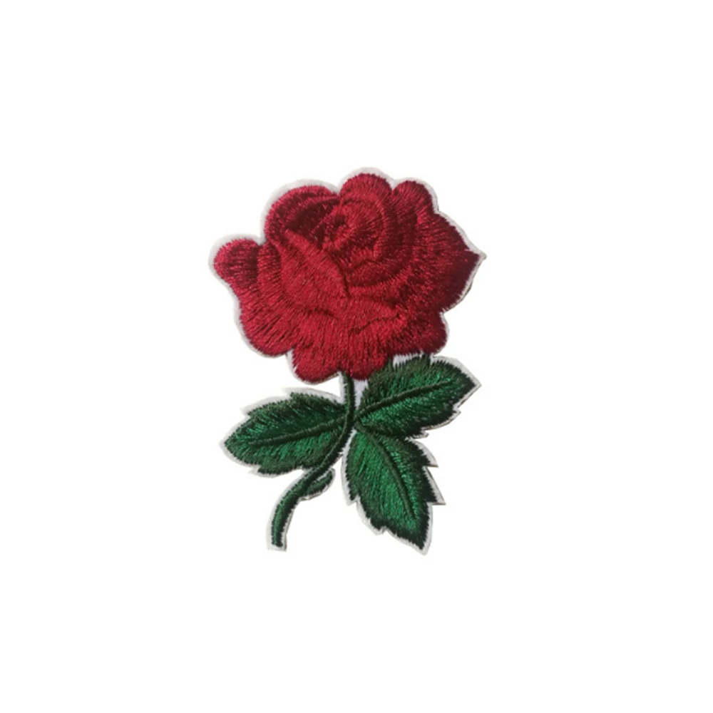 2017 Милая красочная Роза аппликация нашивка цветы вышитые пришитые сумки для