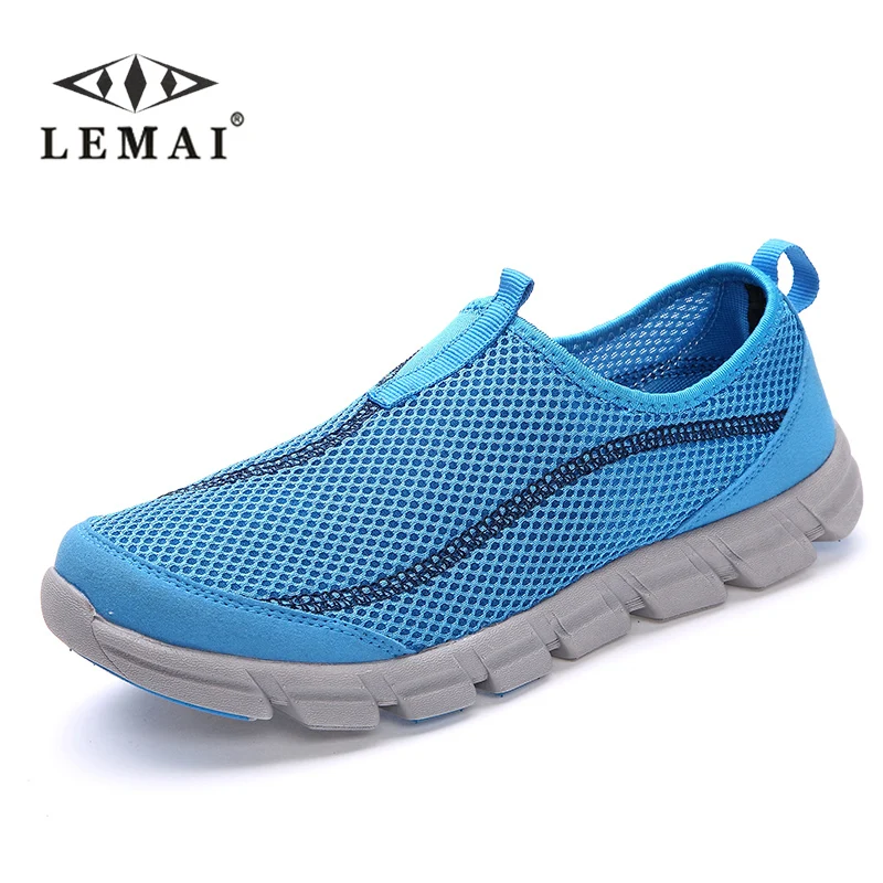 LEMAI 2019 New Men Casual Shoes Summer Mesh For Super Light Flats Foot Wrapping Big Size #36-44 | Обувь