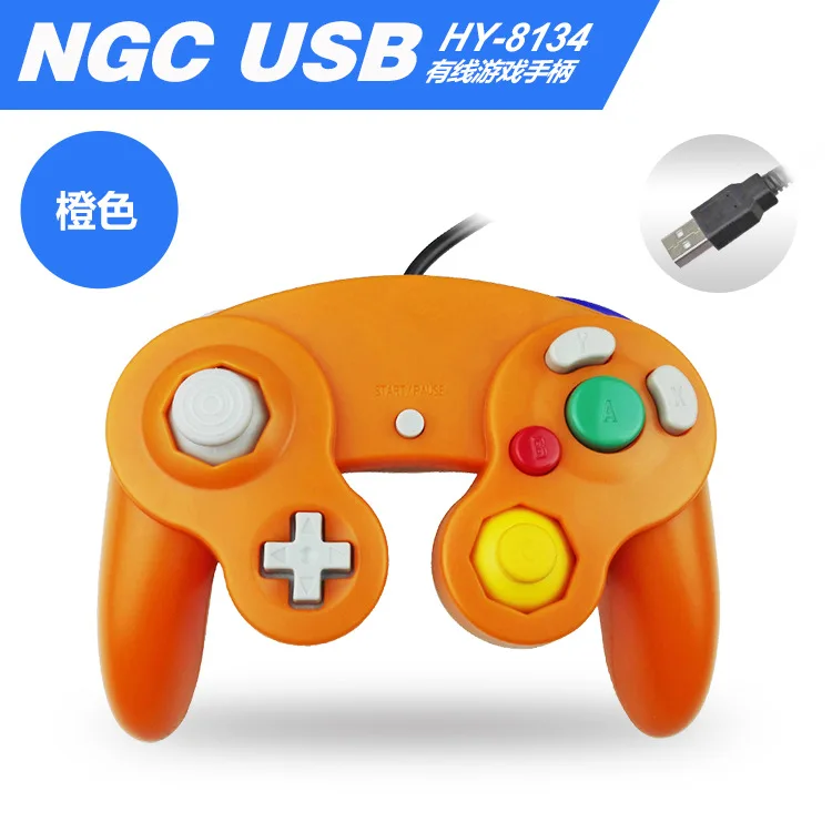 Для Gamecube контроллер USB проводной ручной джойстик для NAND для NGC GC контроллер для MAC компьютера ПК геймпад ns