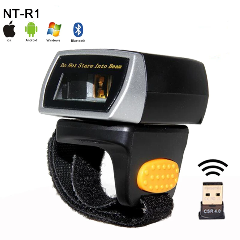 Беспроводной лазерный сканер штрих кодов портативный переносной 1D считыватель