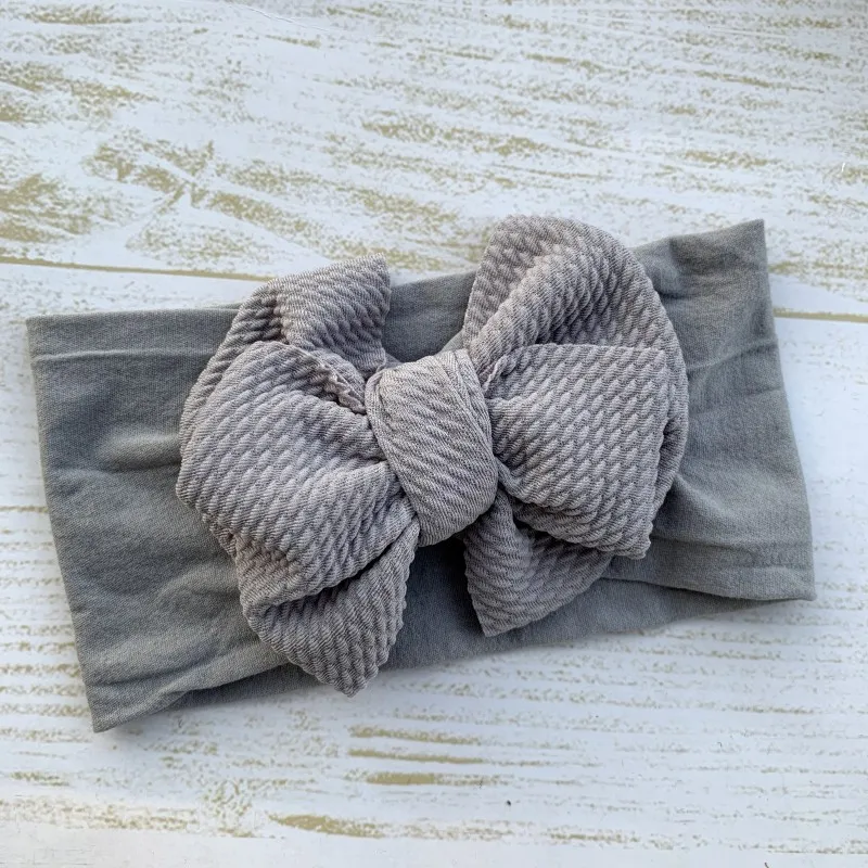 20pcs/lot Big Bow Nylon Headband Messy Stretchy Head Wrap Knot Hair Band For Babys One size Fits All | Детская одежда и обувь