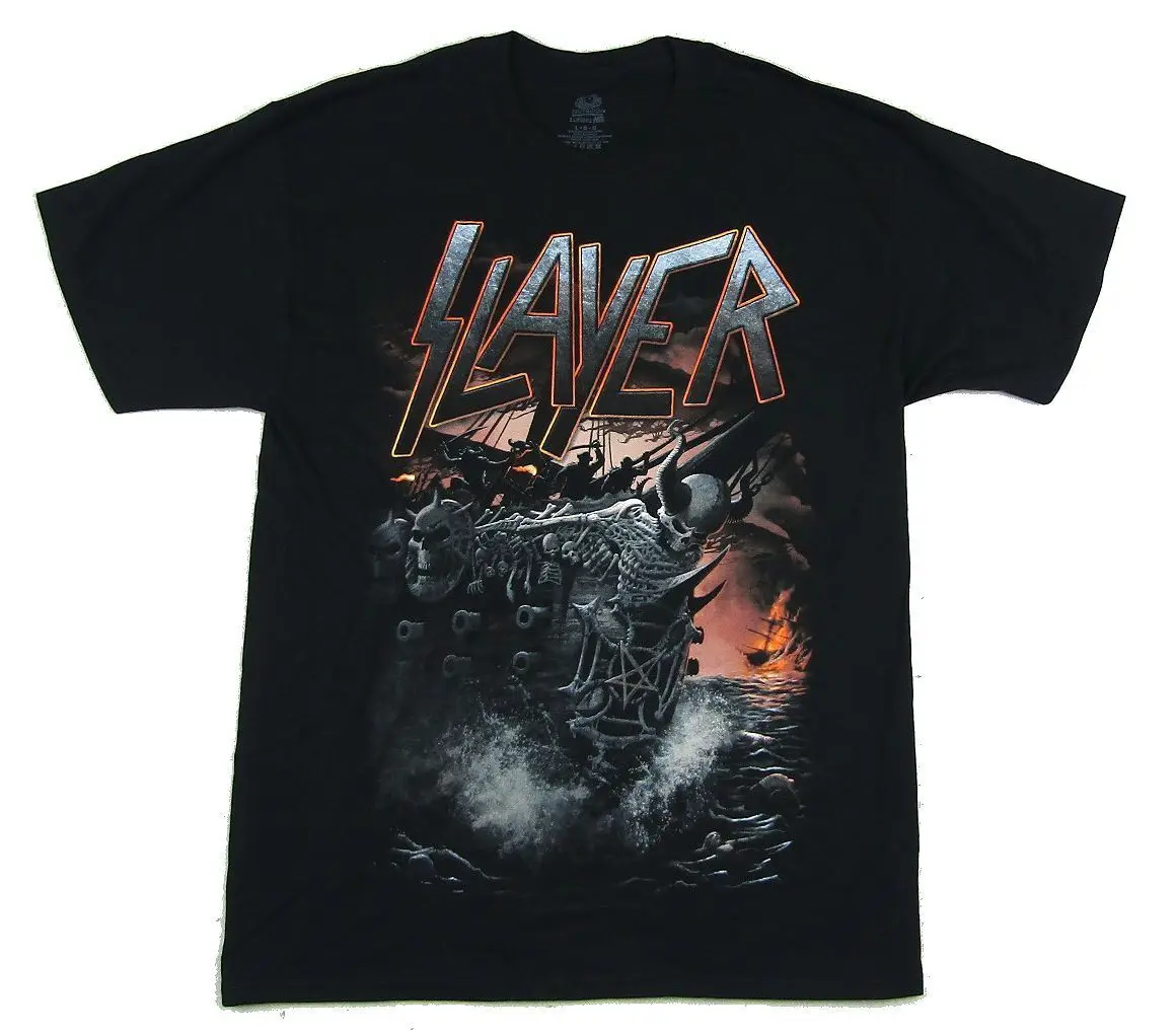 Slayer корабль моторная лодка 2015 черная футболка новая официальная группа Merch