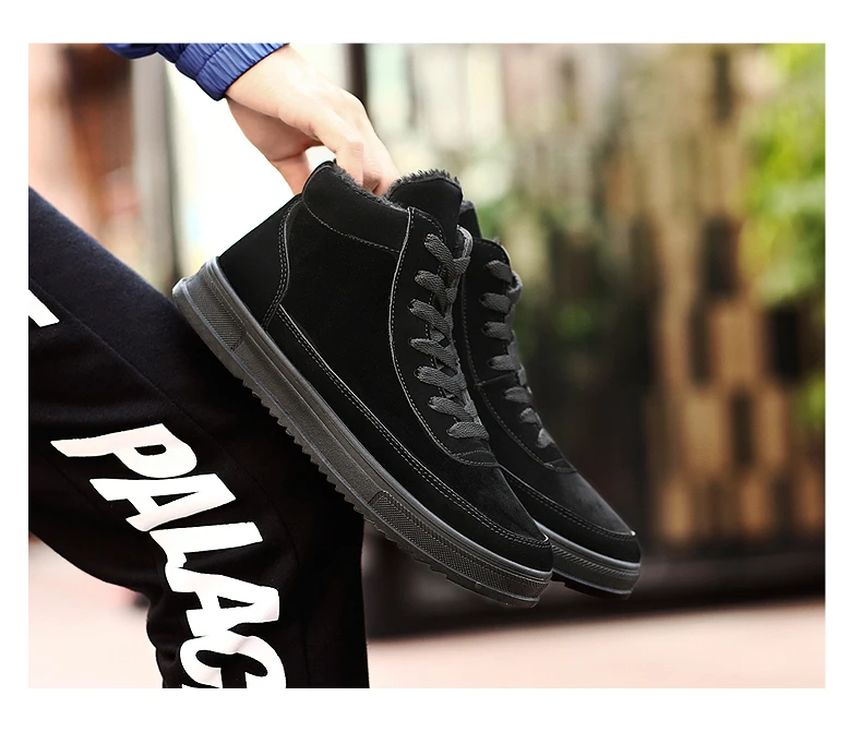 Осенняя обувь для мужчин, Krasovki Zapatillas, повседневные мужские черные теплые теннисные кроссовки, Masculino Adulto, высокие кроссовки, Chaussures Homme