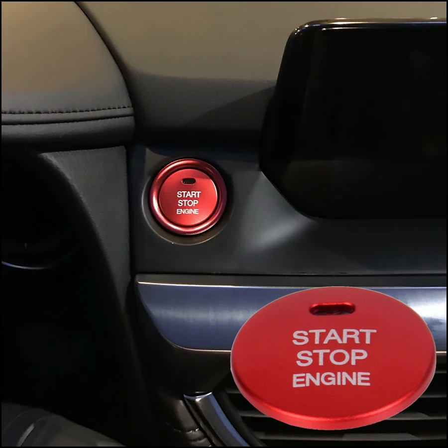 Car Start Engine Button Replace Cover STOP Key Accessories Switch Decoration Universal For Mazda 3 BM BN 6 GJ1 GL CX-4 CX4 CX-5 |