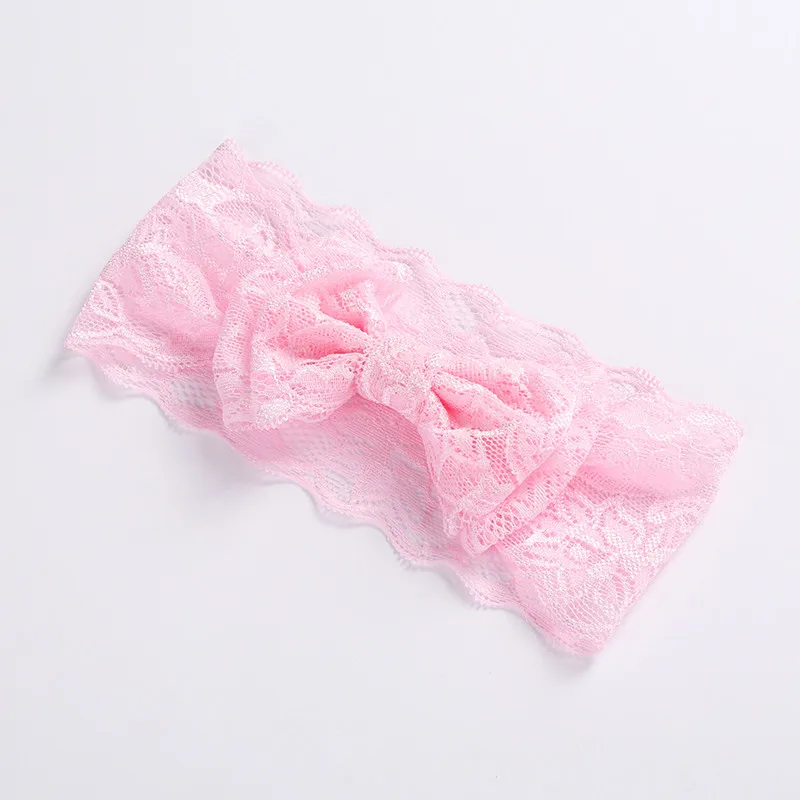Baby Bowknot Headband Knitted Lace Children Girls elastic hair bands Turban for girl Headbands Summer bandeau bebe | Мать и ребенок