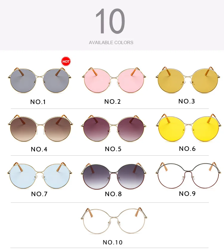 Модные металлические круглые солнцезащитные очки Higodoy женские брендовые