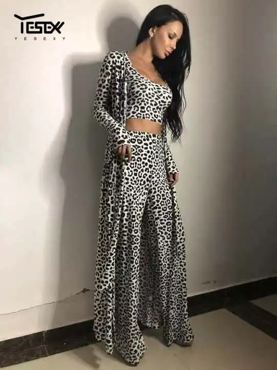 

Yesexy 2020 Autumn and Winter Women Sexy Cloak Three Pcs Set Snake Print Female Elegant Party Jumpsuit VR9704-2