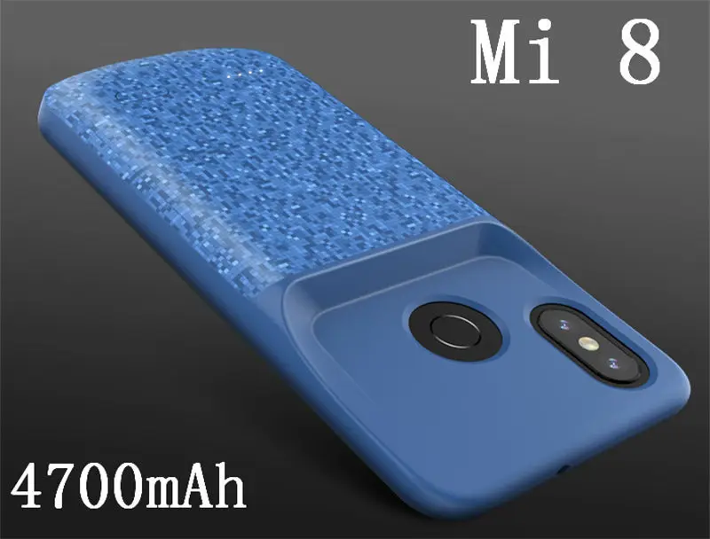 Mi8 -Blue Ext power противоударный чехол для зарядного устройства для Xiaomi mi 8 9 Se A2 mi 6 mi x 2 2s внешнее зарядное устройство, запасное зарядное устройство - Цвет: Mi8 -Blue