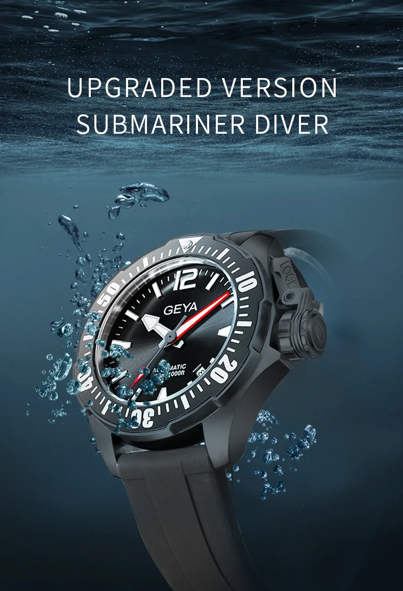 Обновленная версия Geya Miyota мужские часы Submariner Diver RLX мужские часы светящиеся сапфировые автоматические механические наручные часы