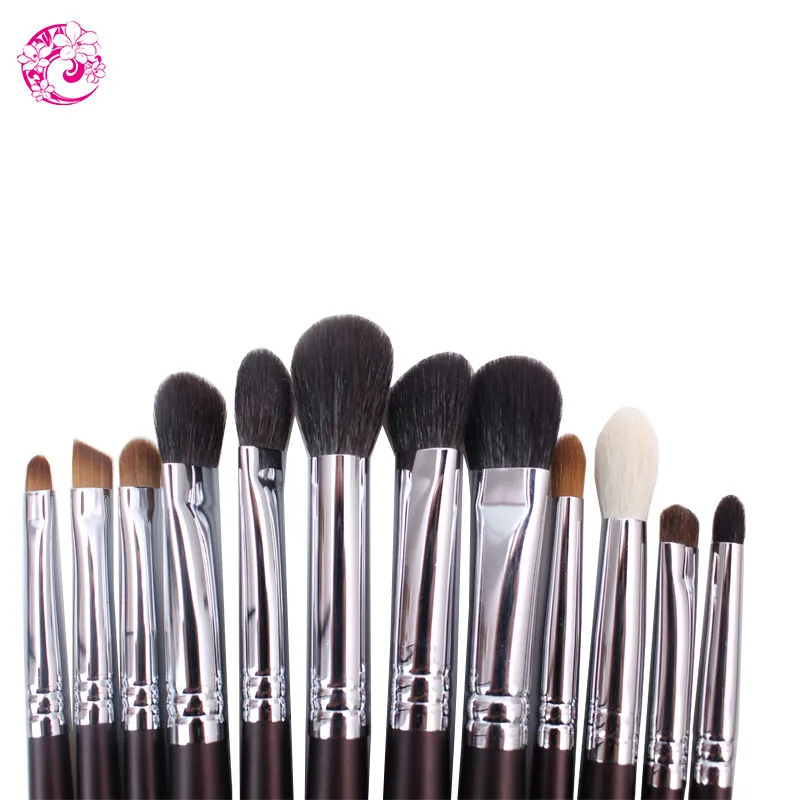 Кисти для макияжа из козьей шерсти 12 шт.|brush set make up|goat hair brush setbrand |