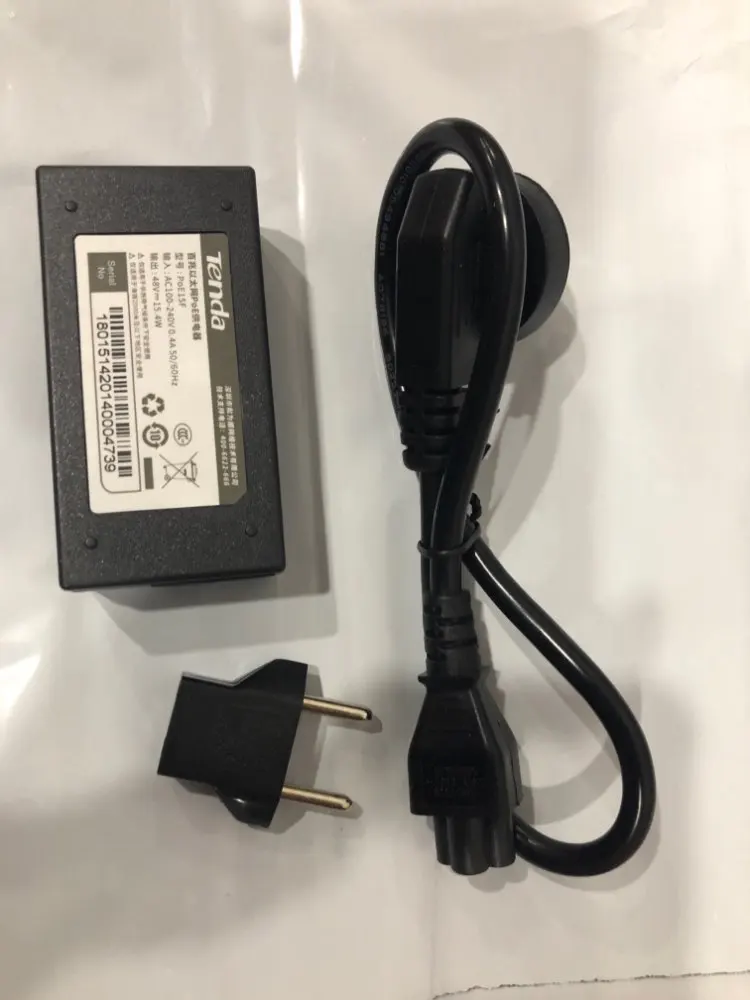 Блок питания Tenda Poe15F 10/100 Мбит/с PoE инжектор Fast Ethernet беспроводной адаптер для