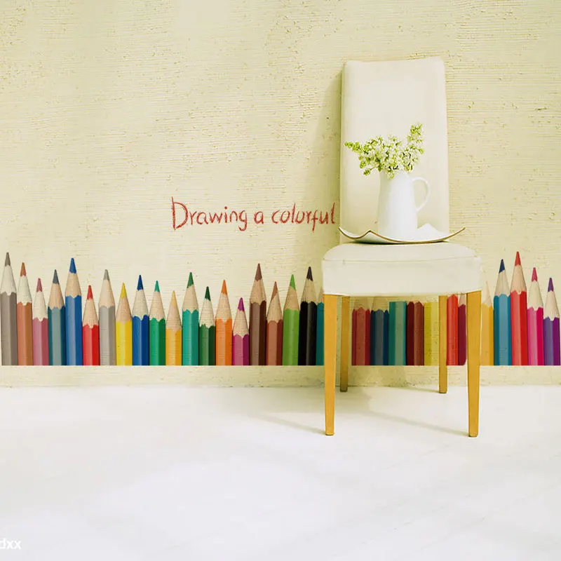 Наклейки для детского сада угловая поясная лента наклейки лестниц цветные