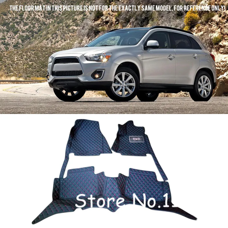 Аксессуары для Mitsubishi ASX Outlander Sport 2013-2016 интерьерные черные кожаные напольные