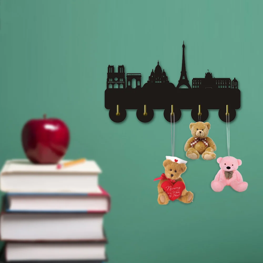Декоративные настенные крючки для Парижа Skyline красивый настенный Декор одежды