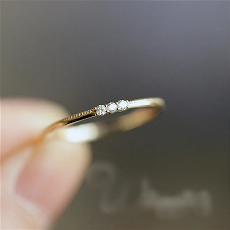 Женские Простые Кольца CC Двухцветные обручальные кольца из серебра 925 пробы