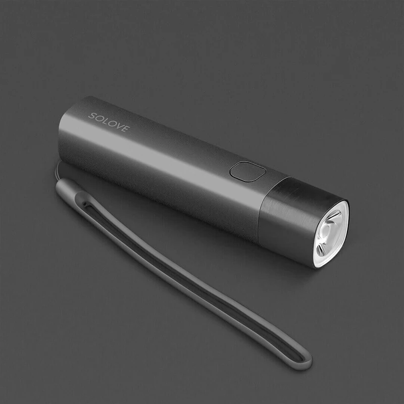 Xiaomi SOLOVE X3 USB Перезаряжаемый яркий EDC фонарик 3000 мАч Внешний аккумулятор портативный мини светодиодный фонарь для наружного велосипеда
