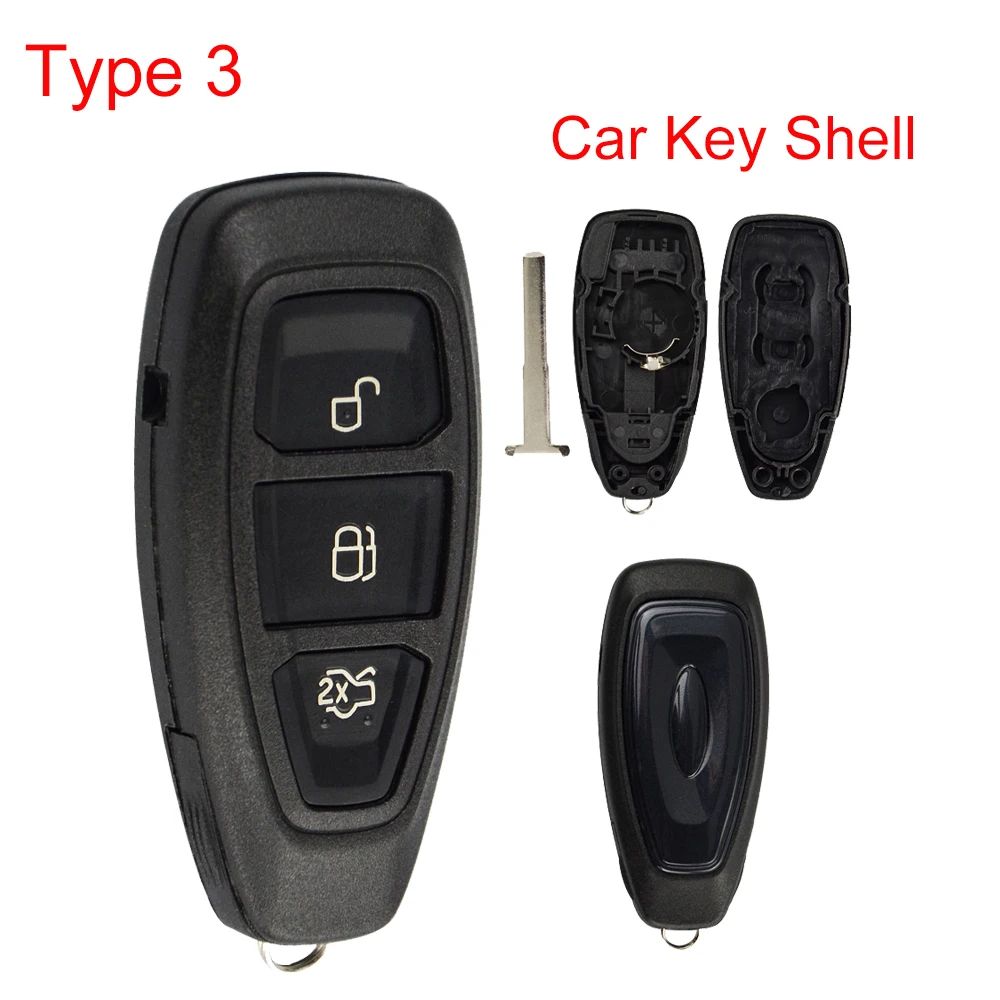 OkeyTech 3 кнопки 433 МГц 83 чип умный дистанционный ключ для Ford Mondeo Fiesta Focus titanium C-Max Kuga ремонт аварийного лезвия Fob