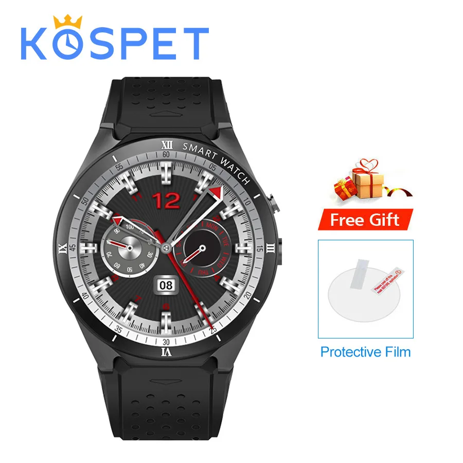 Kospet KW88 PRO 1,3" Bluetooth 4,0 Android 7,0 4 ядра Сенсорный экран 1 Гб оперативной памяти, 16 Гб встроенной памяти, MTK6580 gps Носимых устройств 3g Смарт-часы-телефон