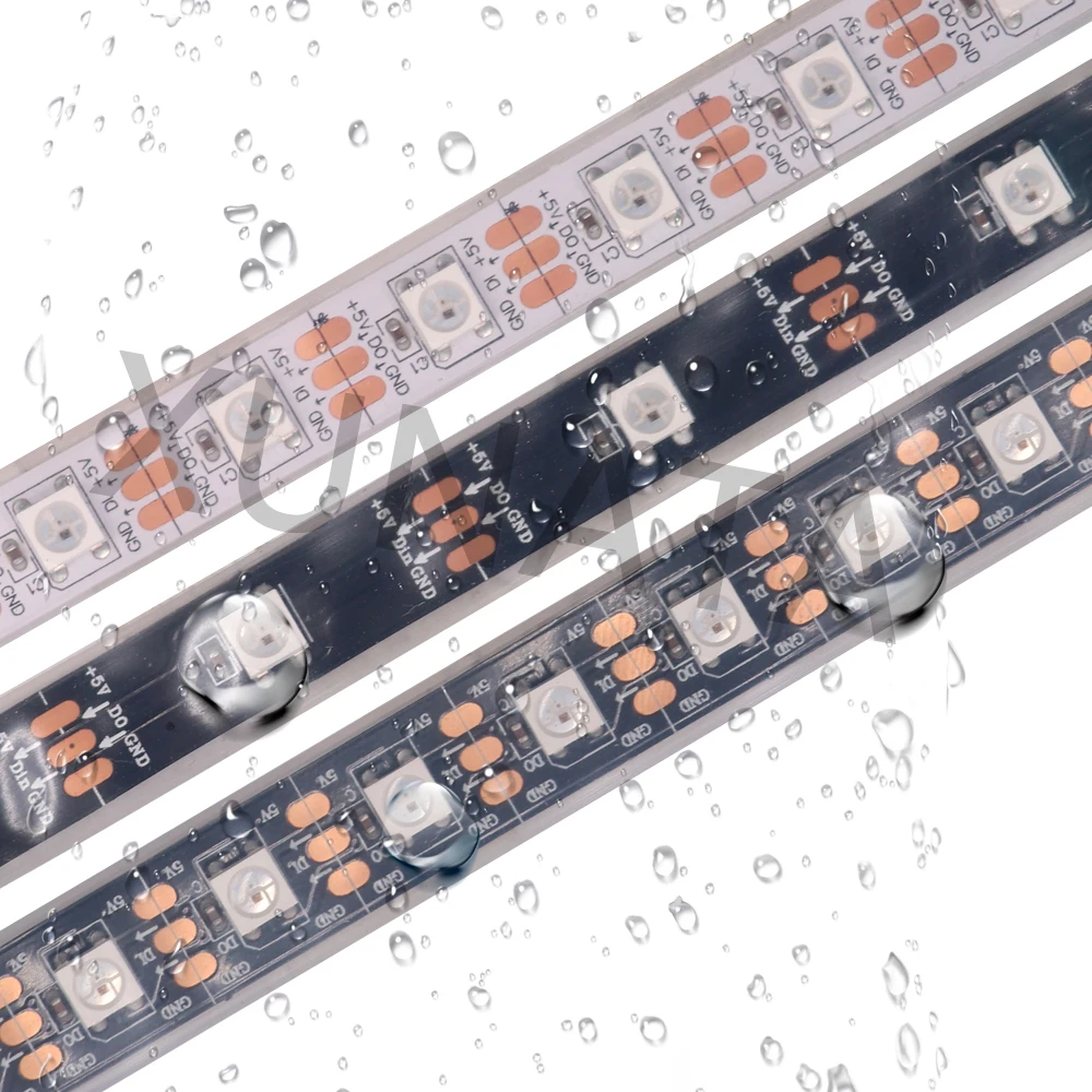 Светодиодная лента WS2812B RGB 1 м 2 5 водонепроницаемая индивидуально Адресуемая