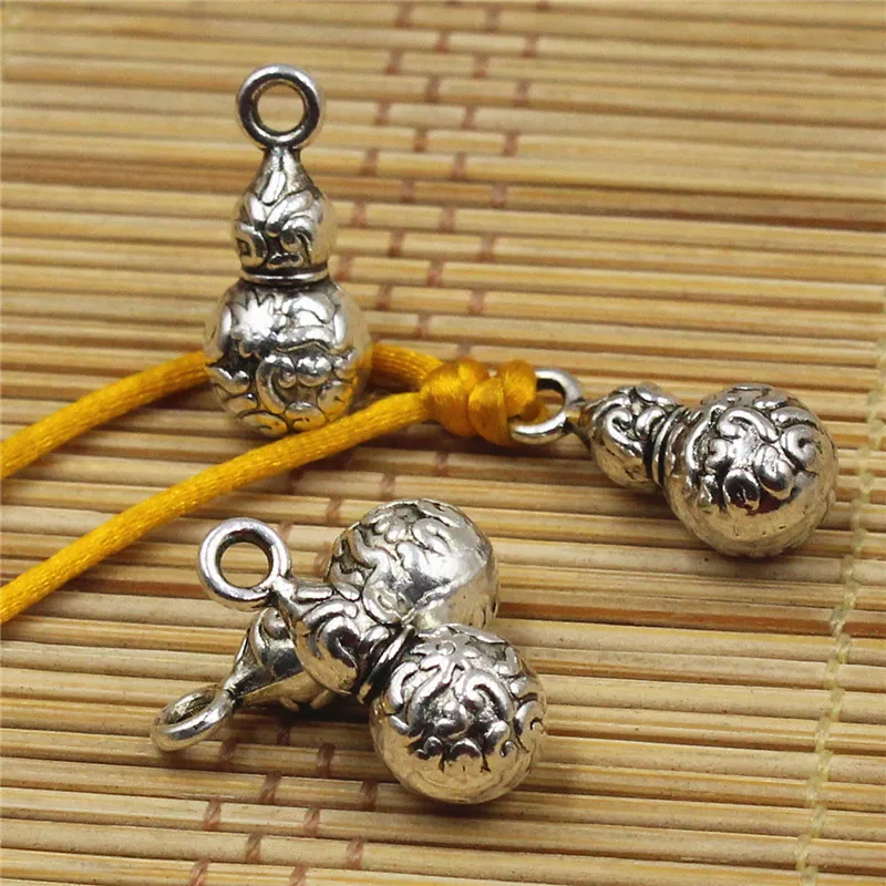 

50pcs charms Tibetan silver gourd pendant 16*7.5mm DIY handmade jewelry accessories Making alloy finding