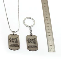 new playerunknowns battlegrounds keychain metal pubg dog tag beads pendant key chain ring men gift jewelry accessories chaveiro