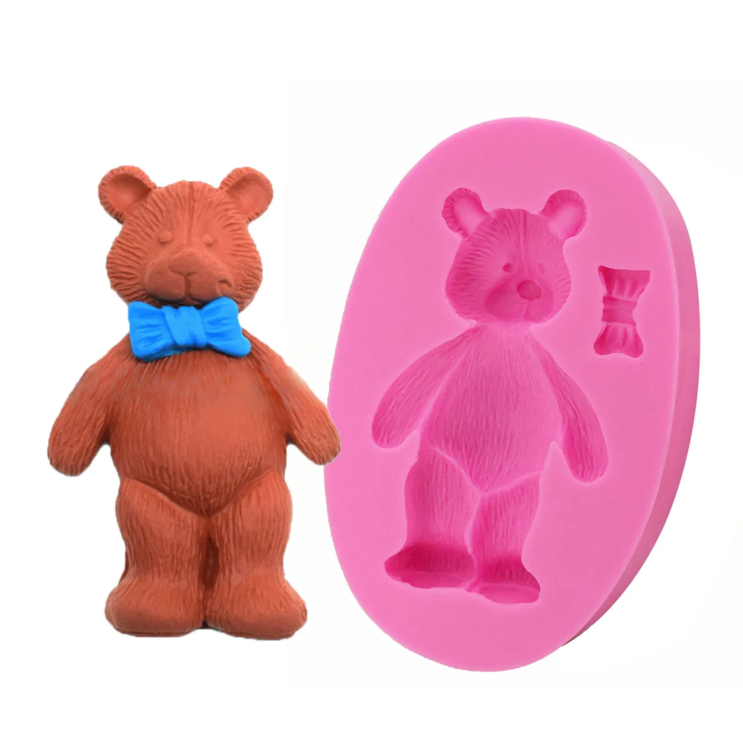 Sugarcraft силиконовая форма Медведь помадные формы для украшения торта инструменты