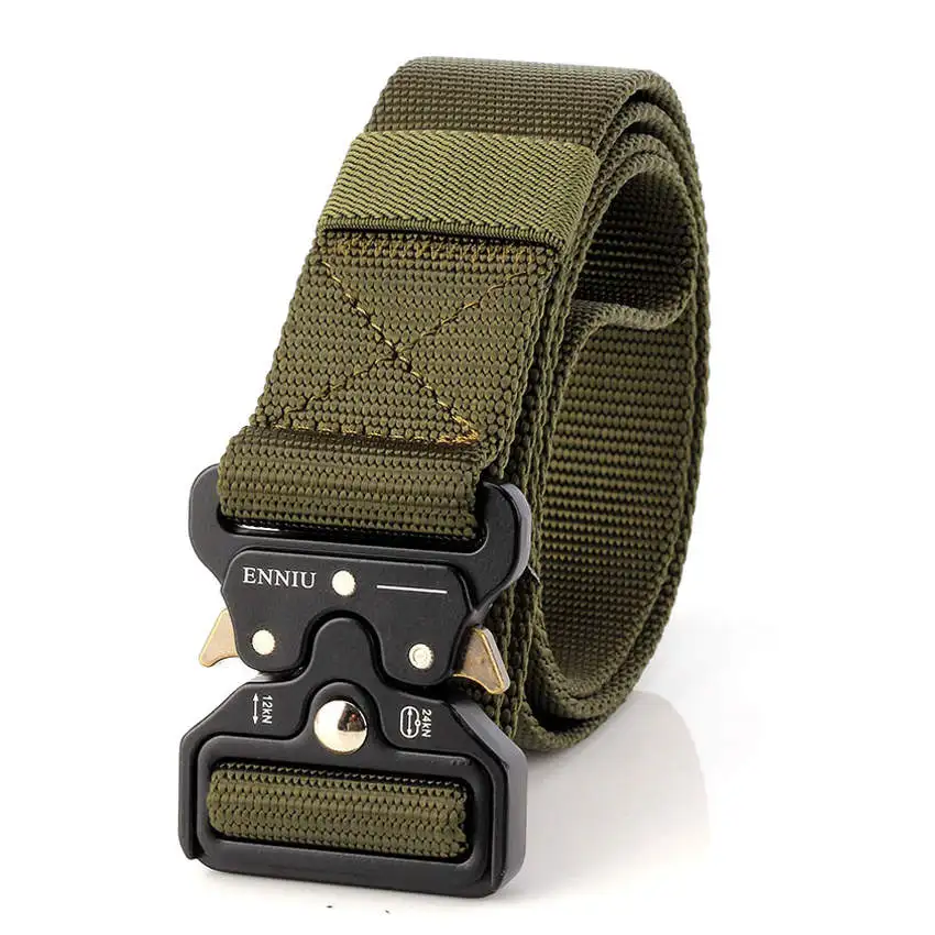 Army Green Belt Книги о военной технике армии пояс Для мужчин Combat Tactical дизайнер Ремни для джинсы брюки Однотонная повседневная обувь нейлоновый ремешок Холст Пояс ремень с надписью - Цвет: Army Green Belt