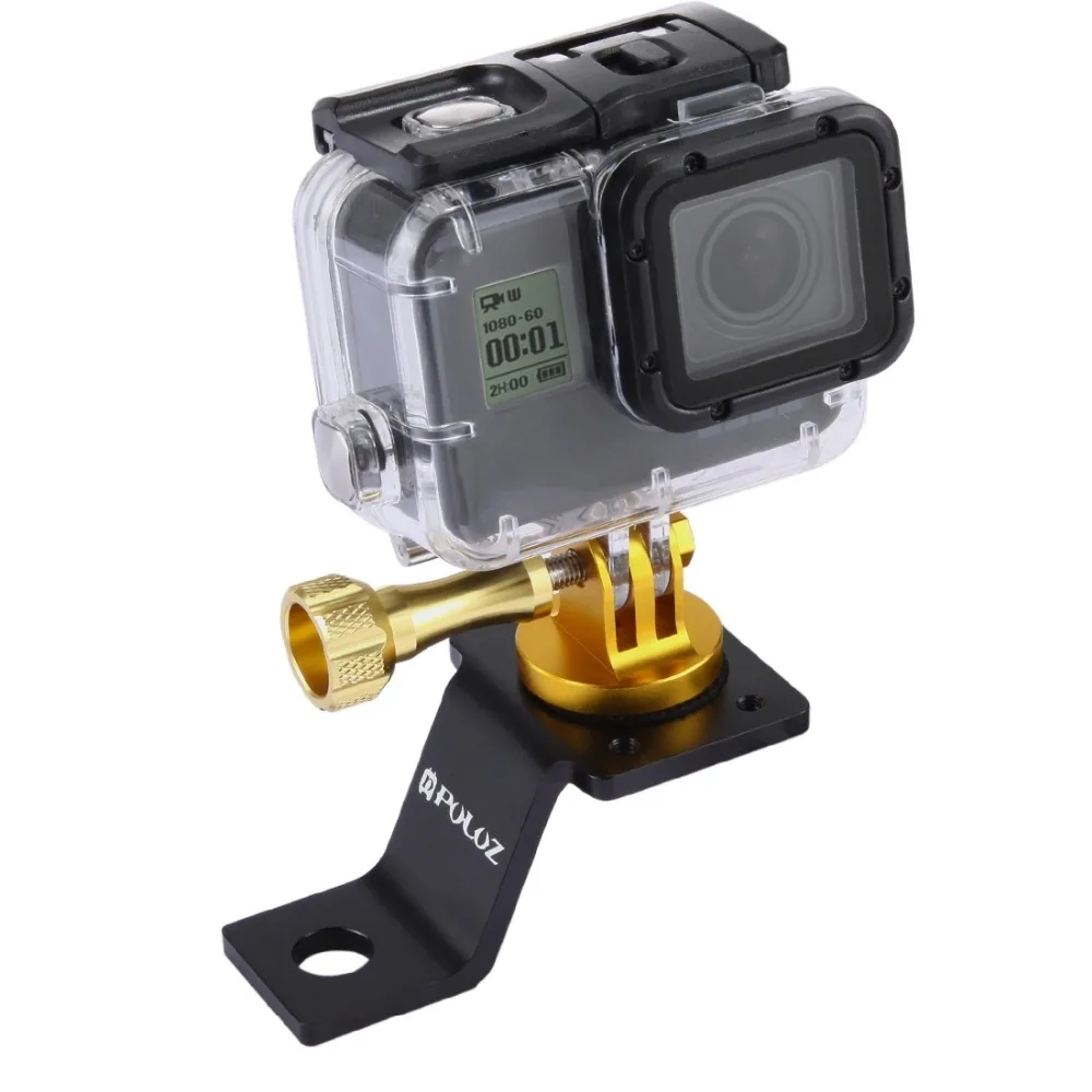 PULUZ для gopro, крепление для мотоцикла, алюминиевый сплав, фиксированный держатель для мотоцикла, Крепление для штатива, адаптер, винт для go pro 5 session sj6000
