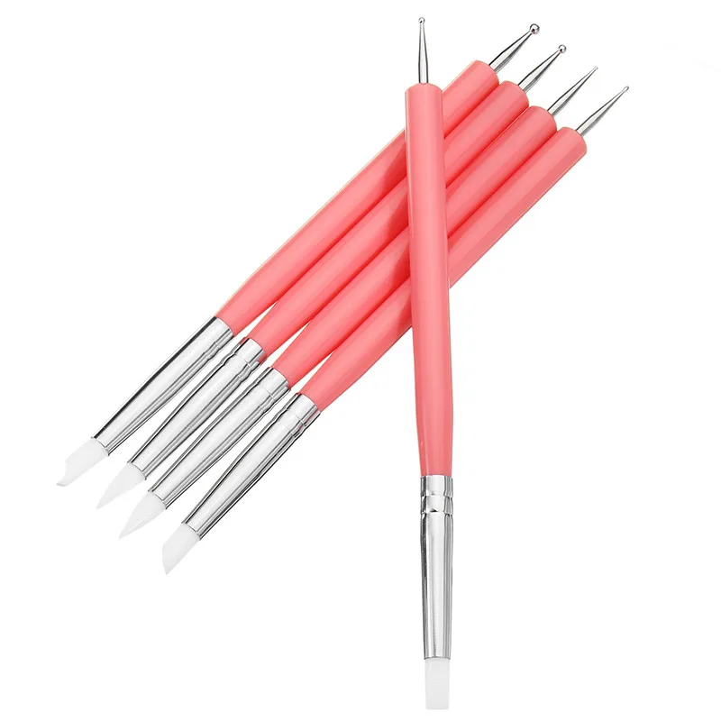 DIY 5X2 способ гончарная глина шарики Stylus инструменты полимерные инструменты для создания скульптур из глины инструменты для нейл-арта Силиконовые Цветные Формочки инструмент для раскрашивания
