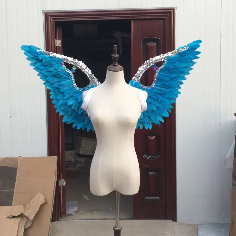 Новое красивое модное нижнее белье для шоу крылья ангела с перьями модель Подиум