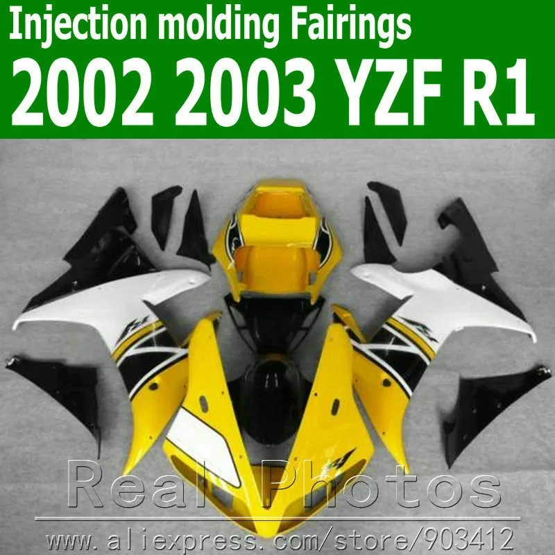100% литья под давлением Обтекатели набор для YAMAHA R1 02 03 YZF матовый черный коричневый
