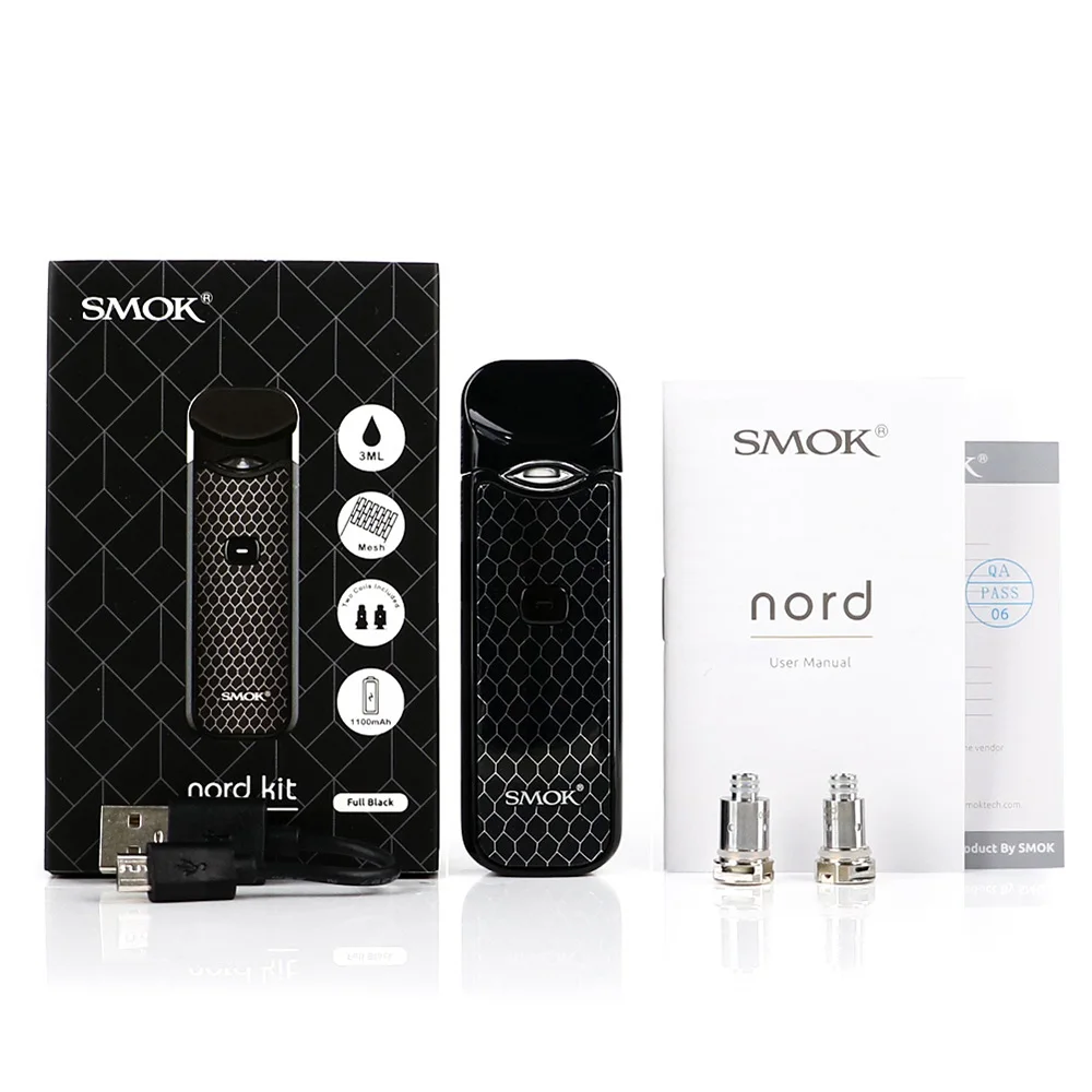 2 шт смол цвет Smok Nord Pod vape комплект система с 1100 мАч и 3 мл картридж Норд
